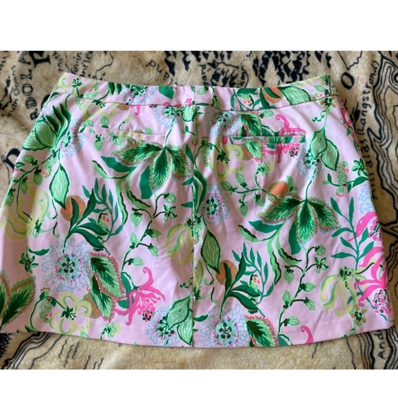 Lilly Pulitzer Size 12 Colette Knit Skort Multi Via Amore Spritzer Floral  Birds - Picture 10 of 12